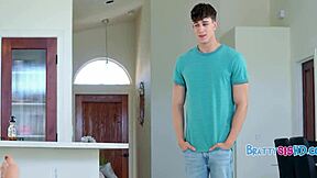 go on guys with babysitter for ffm threesome pov fucking shaved tight pussy