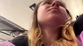 Amateur BBW Teen with Big Ass and Tits Masturbates Wildly in Taxi and Mall Public Spots.