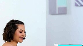 sexy brunette teen masseuse gives sensual wet nuru massage with big tits and pussy action