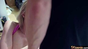 all natural naughty blonde amber moore starts with blowjob and deepthroat. she rides rough hardcore fucking to orgasm.