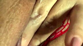 Masked Cheating Wife Teases Tight Pussy for Lover's Eyes?