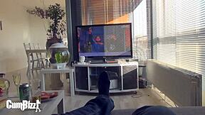 so thrilled with this bad ass kingsday slut taking bbc cum as brunette teen princess in doggystyle cosplay