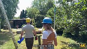 Sexy Fanta Sie Fucks with Old Hunter for Her Annual Salary in Public Outdoor Cheating Encounter