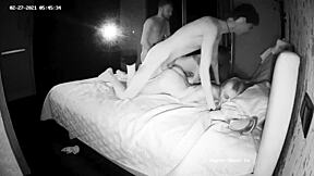 Two guest girls join young males for group hardcore action