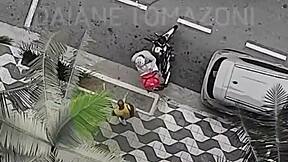 Oh Damn, Descending for Ifood Turned into Quick Dirty Fuck with Neighbor in Fishnets!