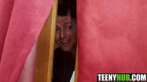 Belly dancer Aubry Babcock experiences her first time with Jay Romero in petite ass blowjob scene. She dances then takes hardcore pov cock action.