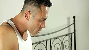 Clever boy starts teasing the Russian virgin teen with close-up touches. He makes her crave hardcore fucking and defloration on the bed.