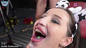 Anna Chambers Deepthroat Blowbang With Monster Cocks