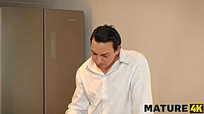 Mature4K Features Lynna Nilsson in Blonde European Fantasy Helping with First-Time Kitchen Virginity Loss