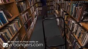 i uh try to focus but vr bangers silent library fuck turns into pov banging with skinny student. she rides cowgirl and takes cumshot after fingering...