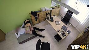 In the VIP4K office, an agent schedules a meeting with Lussy Sweet but she takes charge unexpectedly.