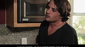 fit blonde babe lexi belle gets eaten out on kitchen counter