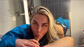 My best friend's girlfriend surprised me with a hot homemade blowjob while he was out shopping