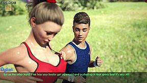 A wife and stepmother enjoy a casual jog together in the neighborhood