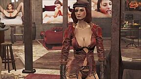 What if Piper's love in Fallout 4 turns into intense brunette lesbian strapon sex?
