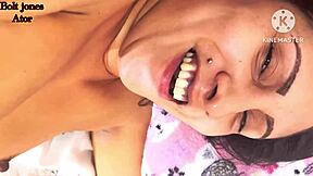 bastidores show brazilian brunette's tight asshole getting gaped by big interracial cock, then cum on her face