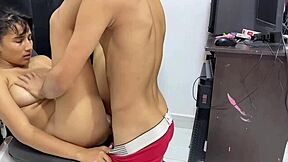 I feel so hot fucking my busty stepsister's tight pussy hard