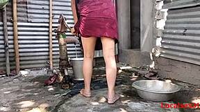 Hey village wife, ready for outdoor fuck with husband friend in this official ranch sex video