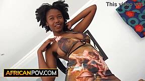 why's this big tits natural black teen stripped and pounded doggystyle at her bikini audition interview?