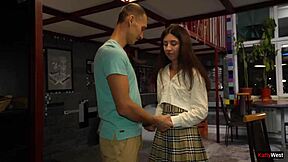 My stepfather rests after fishing so we share the bed for some risky closeness