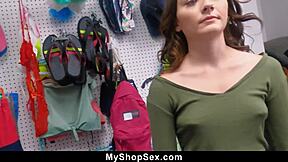 Teen Shoplifter Gets Caught and Sucks Officers Cock to Avoid Trouble!