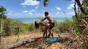 She was this babe getting caught in public anal at the beach with deepthroat and riding her friend.