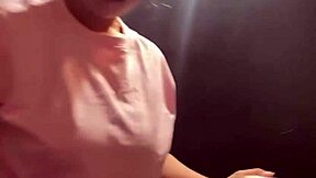 Public natural tits play and nipple clamps