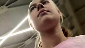 Public natural tits play and nipple clamps