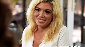 sexy milf stylist sucks and rides young 18+ stud's huge cock in hardcore pov fucking 😈🍆