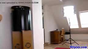 Cocksucking russian beauty gets doggystyled by old man