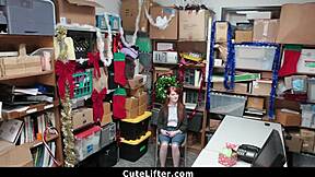 Caught this ginger teen stealing in the garage, so I punish her with hardcore fucking! 🔥💦