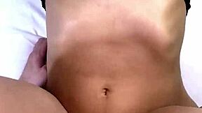 Petite tetona gets missionary pounding after school leading to creampie orgasm.