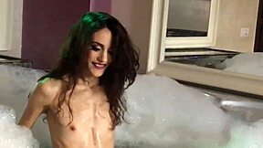 I bathe my small tits in pretty teen webcam session