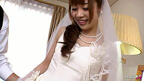 Skinny Japanese Bride In Lingerie Gets Creampie From Cheating Cowgirl Fuck