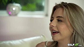 Watch lesbian grandma and teen 18+ gabie use dildo to cum hard together 🔥