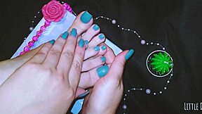 Intense foot massage leads to explosive orgasm in homemade fetish play