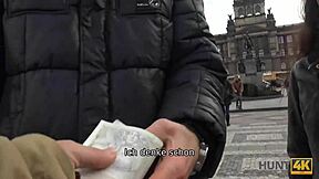 hunt4k guy takes cash from hunter who wanted to fuck his shaved teen girlfriend