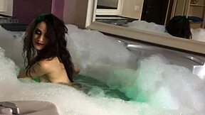 I bathe my small tits in pretty teen webcam session