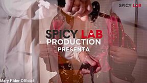 Sexy geisha Mia Marin, a hot Mexican brunette, takes care of her samurai with a creampie