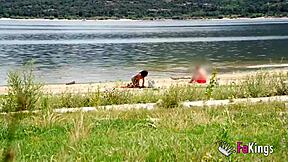 Voyeur Luna Black X heads to the beach intending to connect with someone new in nature