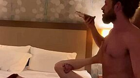 Hot spontaneous hotel encounter with a stranger! This cute redhead babe takes his monster cock in part 3.