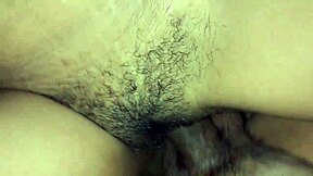 Wifi guy collects payment by licking and fucking skinny hairy prostitute's gaping pussy