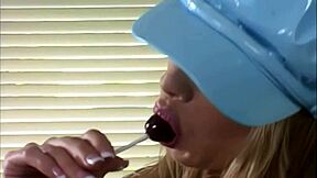 NEXT HE PLACES HER LEGS BEHIND HER HEAD AND FISTS HER VAGINA BEFORE GIVING HER A FACIAL CUMSHOT!