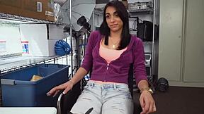 A job interview starts with questions but quickly shifts to a full sex scene involving the candidate.