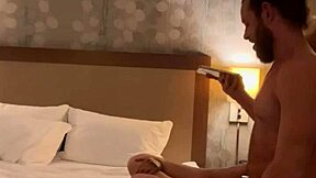 Hot spontaneous hotel encounter with a stranger! This cute redhead babe takes his monster cock in part 3.