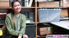 Shoplifting Teen 18+ Picks Cock Over Cops