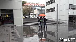 boy-friend sells his sweet-looking legal age teen 18+ager girlfriend for hardcore blowjob and rough pussy fucking with friend.