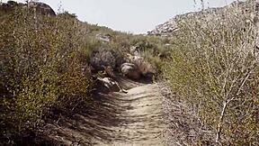 Aimee lets the sultan fuck her tight pussy outside with blowjob and creampie 😈