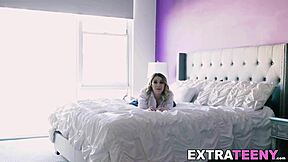 I crave my stepdad's big firm dick stretching my petite blonde body deeply.