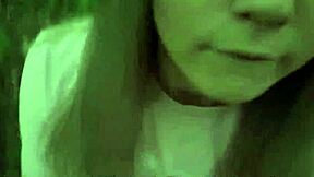 Naughty Chick Fucks Outside in Forest Meadow and Public Places